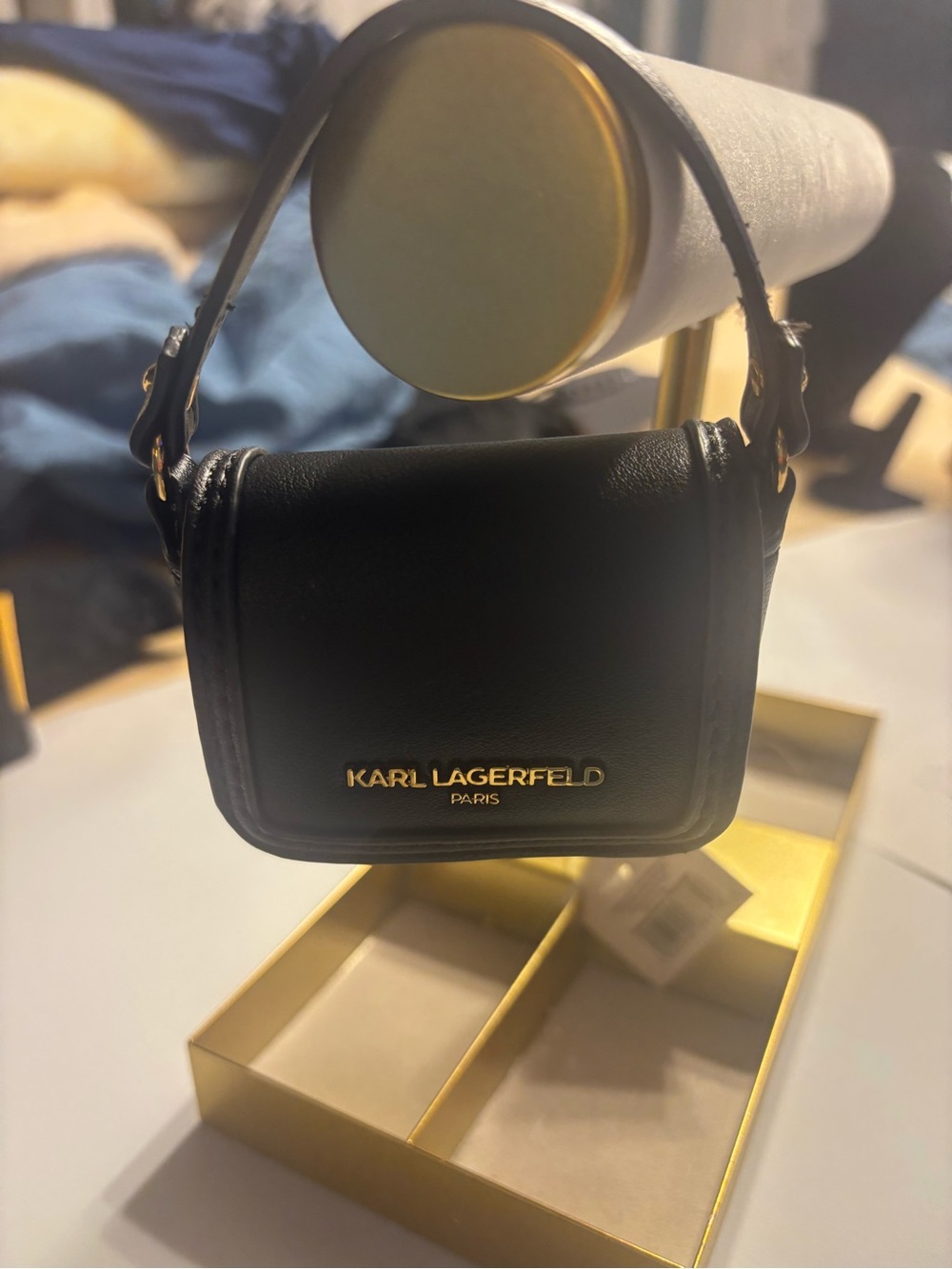 KARL LAGERFELD Black Mini earbuds holder